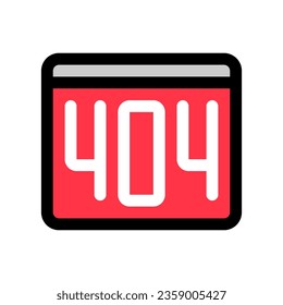 Editable 404 error, page not found vector icon. Part of a big icon set family. Perfect for web and app interfaces, presentations, infographics, etc