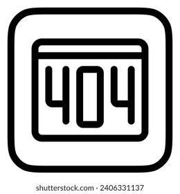 Editable 404 error, page not found vector icon. Part of a big icon set family. Perfect for web and app interfaces, presentations, infographics, etc