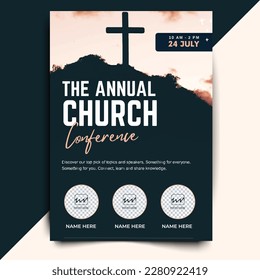 Editable A4 size church flyer template