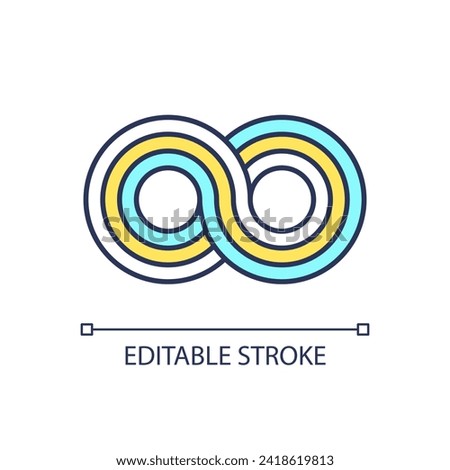 Editable ABA icon representing behavioral therapy, isolated vector, thin line illustration.