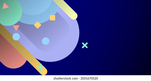 Editable abstract background with attractive gradient mesh color and abstract shape. Suitable for the cover of social media, web banners, presentations, and more.