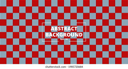 Editable abstract background with attractive red and soft blue color in form of a brick pattern. Suitable for the background of social media posts, banners, and covers. Abstract dark text pattern