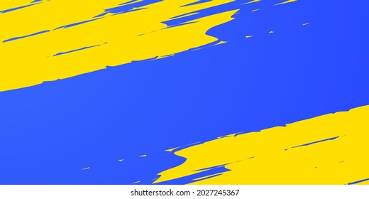 Editable abstract background with fresh blue color and abstract yellow shape. Suitable for the cover of social media, web banners, presentations, and more.