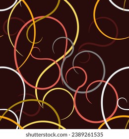 Resumen editable Modelo transparente de vectores de Swirls brillante con fondo oscuro para elemento decorativo