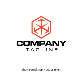 Editable Abstract Cube Axis Company Logo