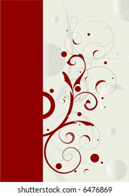 Editable abstract floral vector illustration