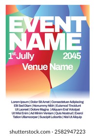 Editable Abstract Gradient Poster Template. abstract gradient background event poster template vector illustration.