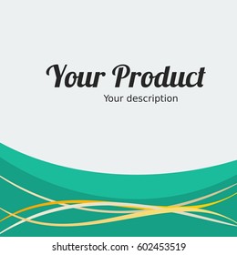 Editable Abstract Shapes and Stripes Layout Vector Background for Product Cover