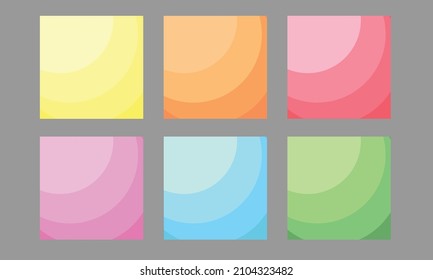 Editable abstract template post for social media. web banner advertising for promotion design with Orange yellow green red blue and pink color.