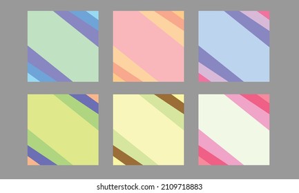 Editable abstract template post for social media. web banner advertising for promotion design with yellow green red blue and pink color.