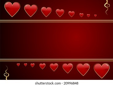 Editable abstract Valentines day background with space for your text.