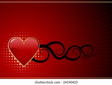 Editable abstract Valentines day background with space for your text. More images like this in my portfolio
