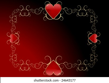 Editable abstract Valentines day background with space for your text.