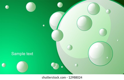 Editable abstract vector bubbles background with space for your text