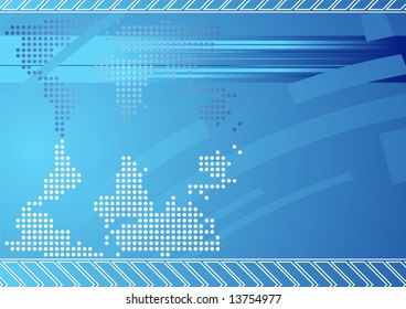 Editable abstract vector business  background with  space for your text . Map was digitally hand generated from free public domain CIA maps.