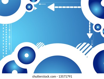 Editable abstract vector techno style background with space for your text