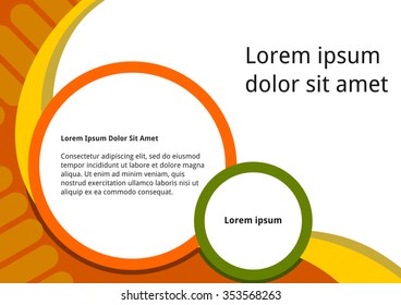 Editable Abstract Waves and Circles Vector for Text Background