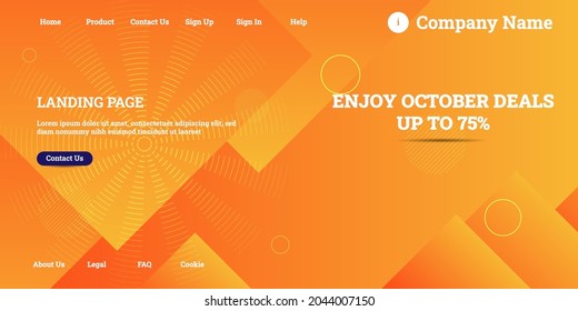 Editable abstract website background with attractive orange gradient mesh and dummy text for website template preview. minimal dynamic background gradient, abstract creative scratch digital background