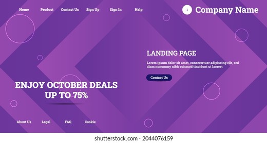 Editable abstract website background with attractive violet gradient mesh and dummy text for website template preview. Minimal geometric purple abstract background, dynamic shape composition