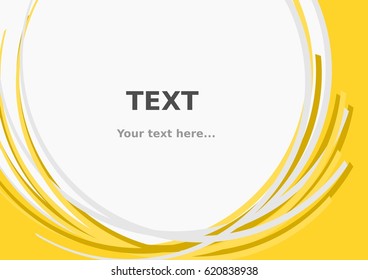Editable Abstract Yellow Arcs Vector Shapes for Text Background