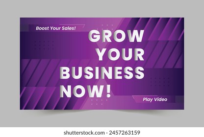 Editable Abstract YouTube thumbnail template design for YouTube videos, live stream, marketing agency, video thumbnail, and video cover template