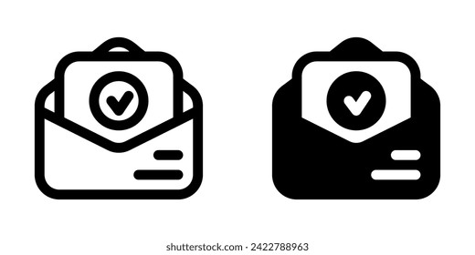Editable accepted, approved, job application letter, applicant, vacancy vector icon. Work, office. Part of a big icon set family. Perfect for web and app interfaces, presentations, infographics, etc