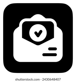 Editable accepted, approved, job application letter, applicant, vacancy vector icon. Work, office. Part of a big icon set family. Perfect for web and app interfaces, presentations, infographics, etc