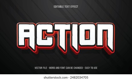 Editable action movie text effect