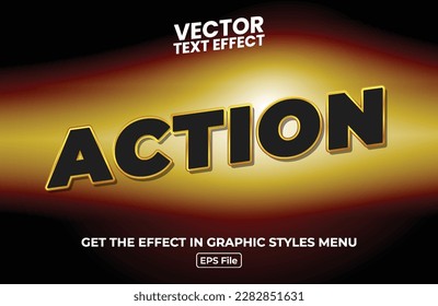 Editable Action Text Effect Template