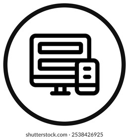 Editable adaptive, responsive website and app vector icon. Part of a big icon set family. Perfect for web and app interfaces, presentations, infographics, etc