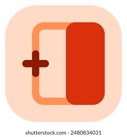 Editable add column to the left vector icon. Part of a big icon set family. Perfect for web and app interfaces, presentations, infographics, etc