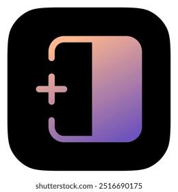 Editable add column to the left vector icon. Part of a big icon set family. Perfect for web and app interfaces, presentations, infographics, etc