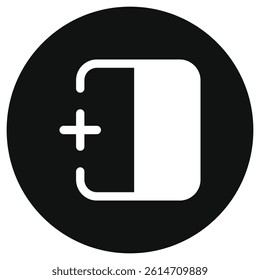 Editable add column to the left vector icon. Part of a big icon set family. Perfect for web and app interfaces, presentations, infographics, etc