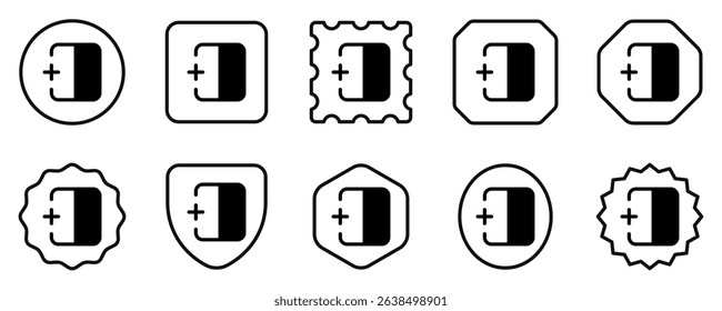 Editable add column to the left vector icon. Part of a big icon set family. Perfect for web and app interfaces, presentations, infographics, etc