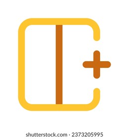 Editable add column to the right vector icon. Part of a big icon set family. Perfect for web and app interfaces, presentations, infographics, etc