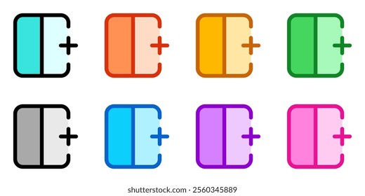 Editable add column to the right vector icon. Part of a big icon set family. Perfect for web and app interfaces, presentations, infographics, etc