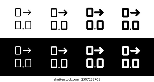 Editable add decimal place vector icon. Part of a big icon set family. Perfect for web and app interfaces, presentations, infographics, etc