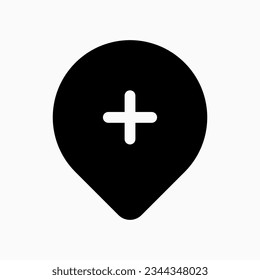 Editable add location vector icon. Map, location, navigation. Part of a big icon set family. Perfect for web and app interfaces, presentations, infographics, etc