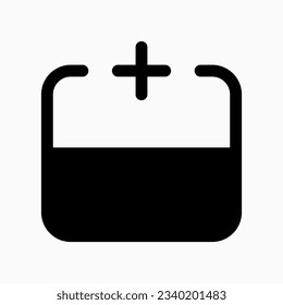 Editable add row above vector icon. Part of a big icon set family. Perfect for web and app interfaces, presentations, infographics, etc