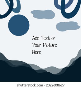 editable aesthetic blue themes template for poster, banner, event, social media, invitation, etc