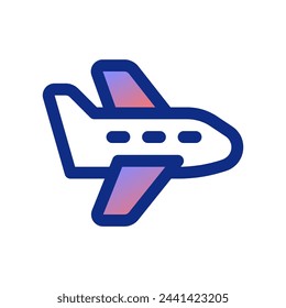 Editable airplane vector icon. Vehicles, transportation, travel. Part of a big icon set family. Perfect for web and app interfaces, presentations, infographics, etc