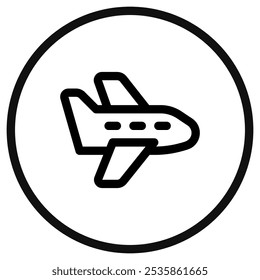 Editable airplane vector icon. Vehicles, transportation, travel. Part of a big icon set family. Perfect for web and app interfaces, presentations, infographics, etc