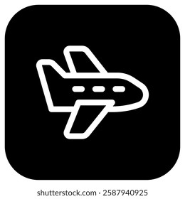 Editable airplane vector icon. Vehicles, transportation, travel. Part of a big icon set family. Perfect for web and app interfaces, presentations, infographics, etc