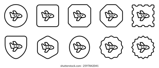 Editable airplane vector icon. Vehicles, transportation, travel. Part of a big icon set family. Perfect for web and app interfaces, presentations, infographics, etc