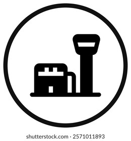 Editable airport, air traffic control building vector icon. Part of a big icon set family. Perfect for web and app interfaces, presentations, infographics, etc