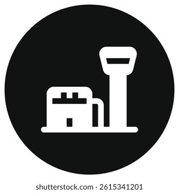 Editable airport, air traffic control building vector icon. Part of a big icon set family. Perfect for web and app interfaces, presentations, infographics, etc