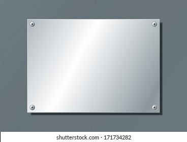 editable aluminum company plate fixed with allen screws svg