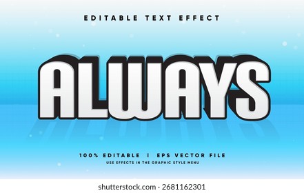 editable always vector text effect with modern style