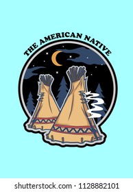 Editable American Native Tent Logo Stock Vector (Royalty Free ...