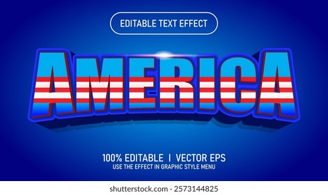 editable american vector text effect with modern style design